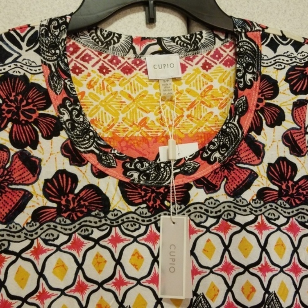 Long Sleeve Floral Tee Dress, Cupio - Picture 3 of 4